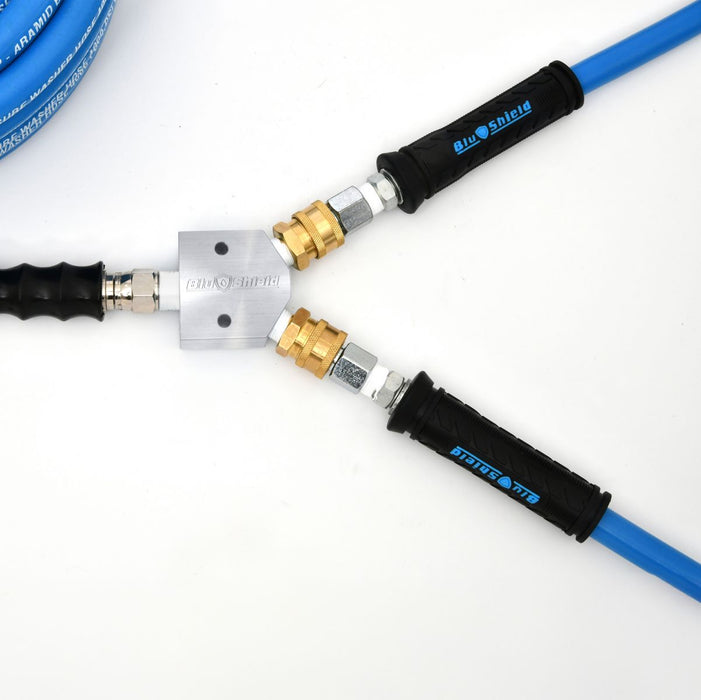 BluBirdBlu Shield U-BLoX 3812 - 3/8" NPT Dual Inlet High-Pressure Connection Kit | 6,000 PSI | ToughTek Hose TTPW3806-UB3812