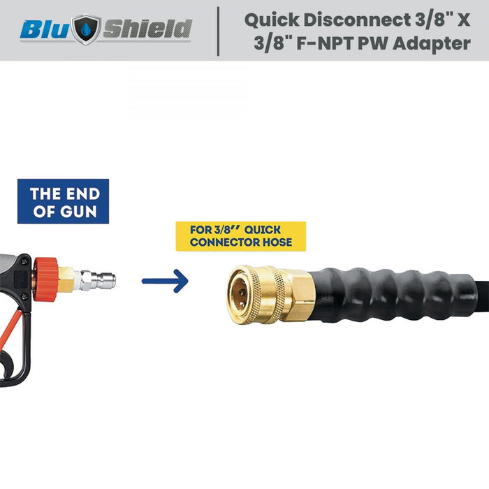 BluBird 1/4 In Quick-Disconnect Socket X 1/4 In FPT Pressure Washer Adapter PWA052