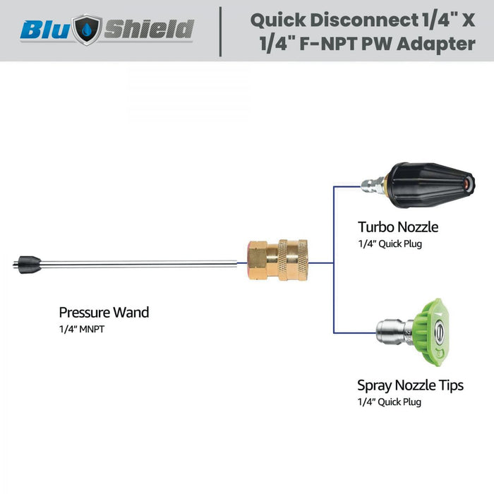 BluBird 3/8 In Quick-Disconnect Socket X 3/8 In FPT Pressure Washer Adapter PWA055