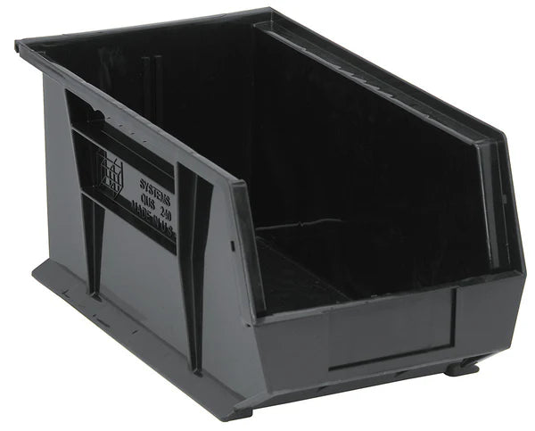 MT-RSR Stack + Hang Bins - 14.75in x 8.25in x 7in - Black - 12 Case QS-240BK-12