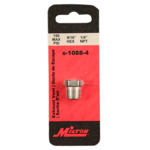 Milton  S-1088-4 1/4" NPT Breather Vent (Pack of 10)