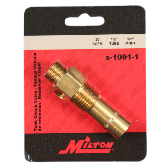 Milton S-1091-1 1/2" MNPT Compressor Tank Check Valve