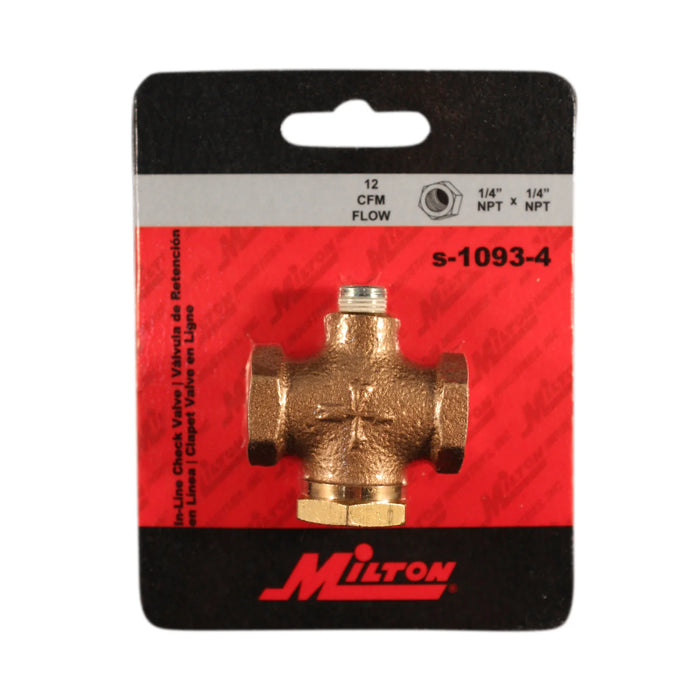 Milton  S-1093-4 1/4" FNPT In-Line Check Valve