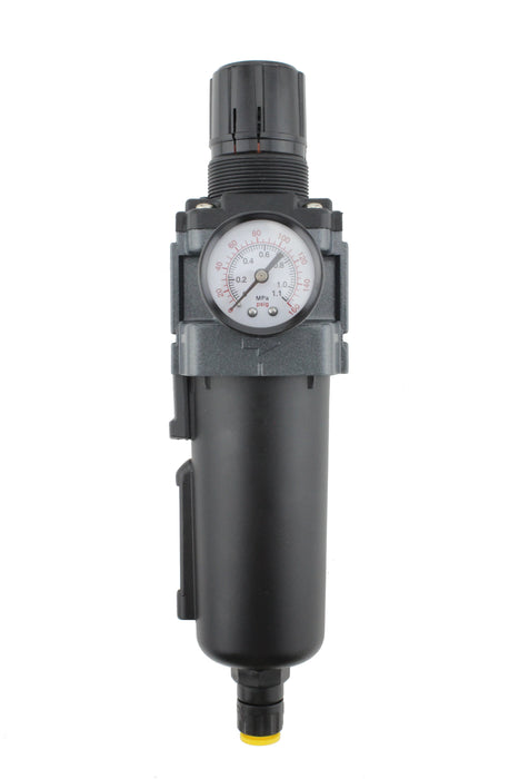 Milton EX45PB40A-02M EXELAIR® FRL Piggyback Air Filter & Regulator, 1/4" NPT, Metal Bowl, Automatic Float