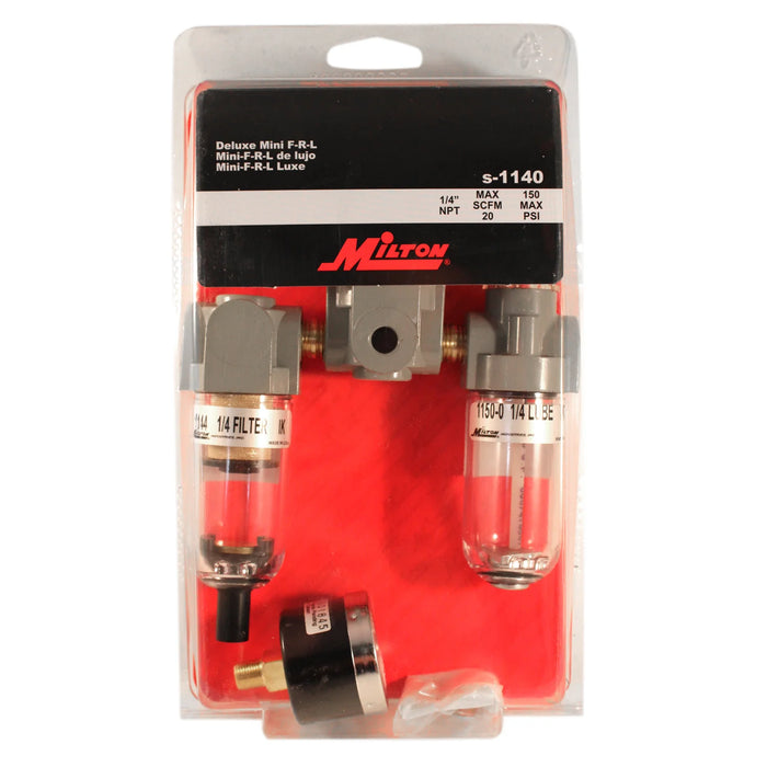 Milton S-1140 1/4" NPT Deluxe FRL Trio