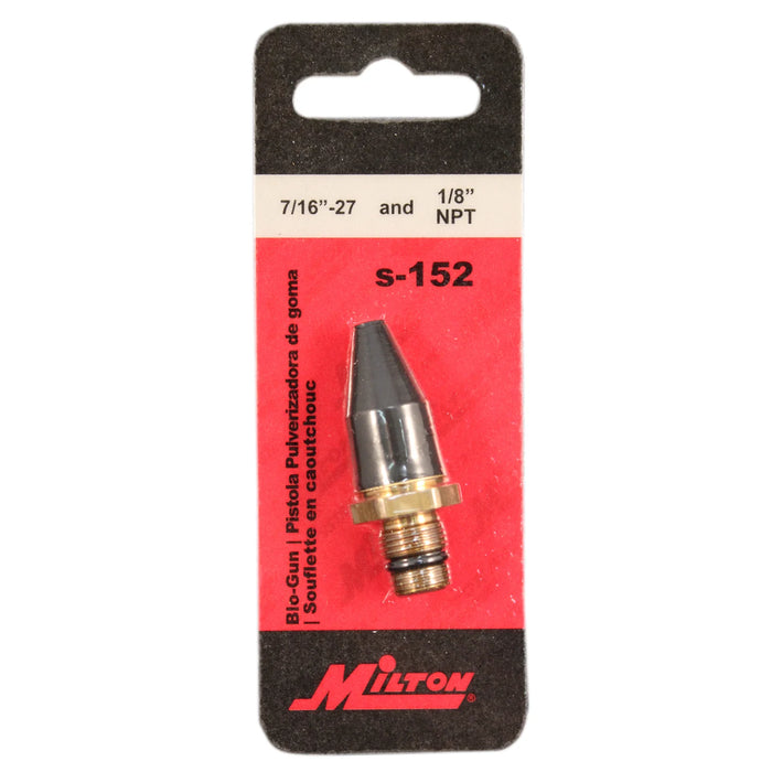 Milton 152BK 7/16" - 27 Blow Gun Replacement Rubber Tip (Single Retail Pack)