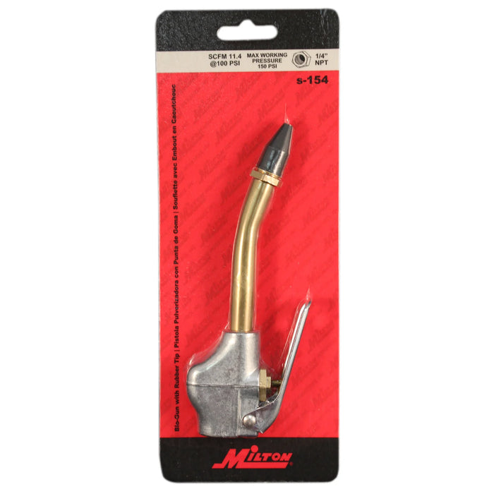 Milton  S-154 1/4" Lever-Style Blow Gun and 4" Bent Nozzle