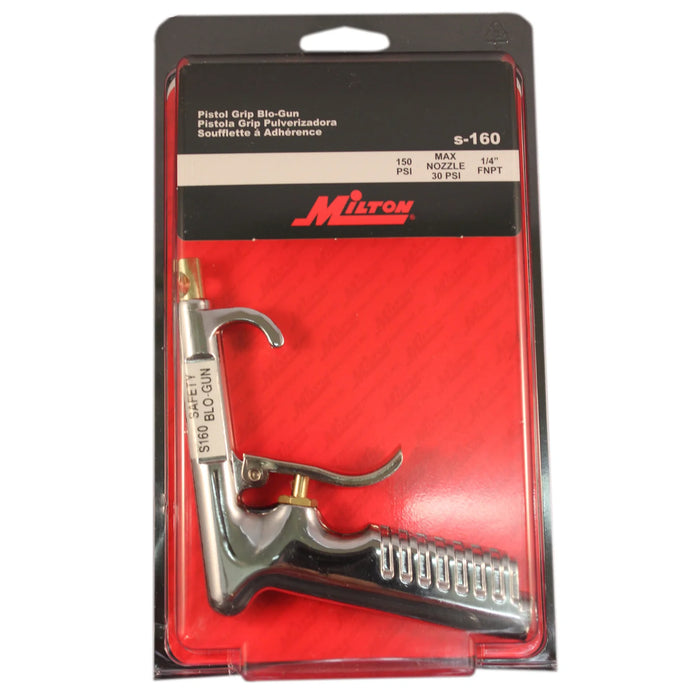 Milton S-160 Pistol Grip Blow Gun with OSHA-Compliant Safety Tip