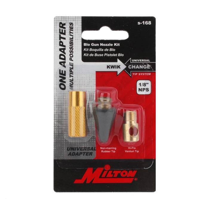 Milton S-168 KWIK-CHANGE® Universal Tip System, Blow Gun Nozzle Set (S-168)