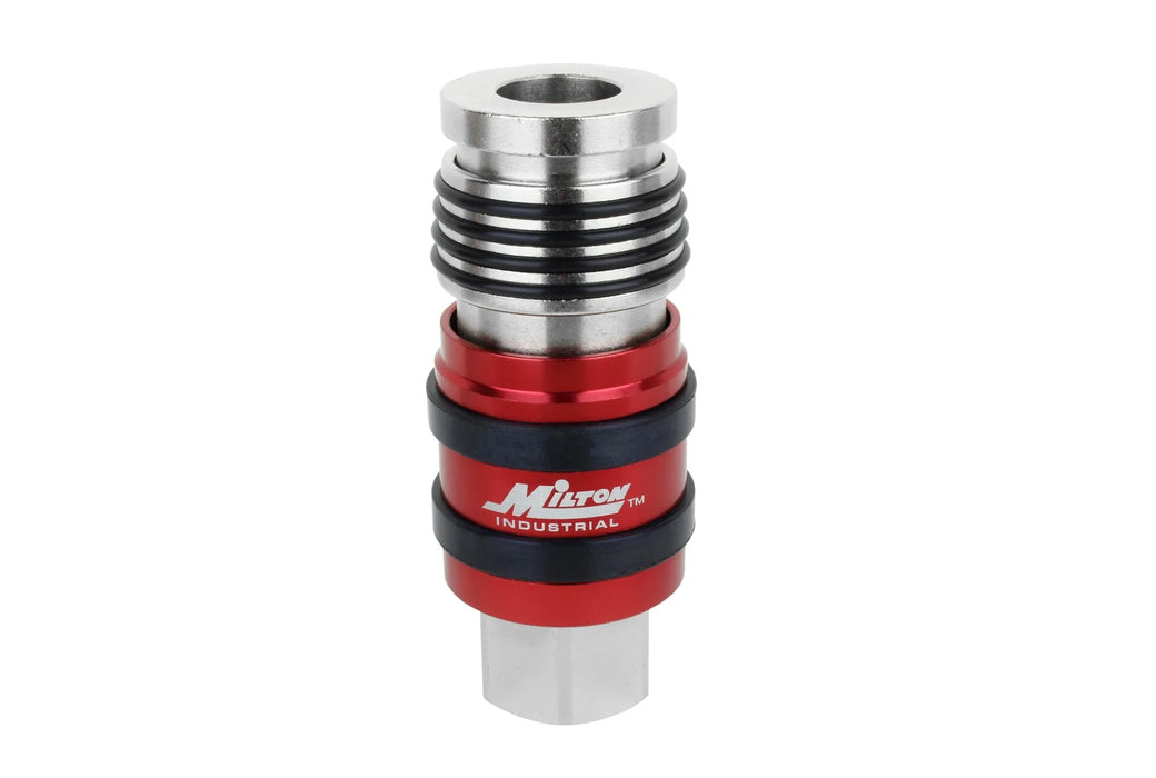 Milton 1773 G-Style Universal Safety Exhaust Industrial Coupler, 1/2" NPT x 1/2" Body Flow