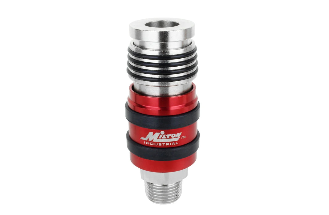 Milton 1773 G-Style Universal Safety Exhaust Industrial Coupler, 1/2" NPT x 1/2" Body Flow