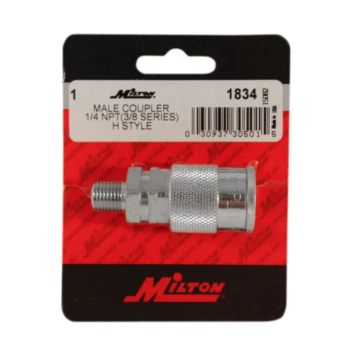 Milton 1834BK 1/4" MNPT H-Style Coupler