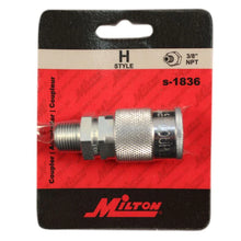 Load image into Gallery viewer, Milton 1836BK 3/8&quot; MNPT H-Style Coupler