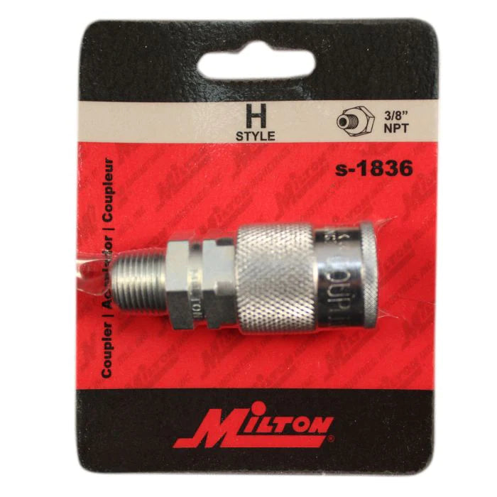 Milton 1836BK 3/8" MNPT H-Style Coupler