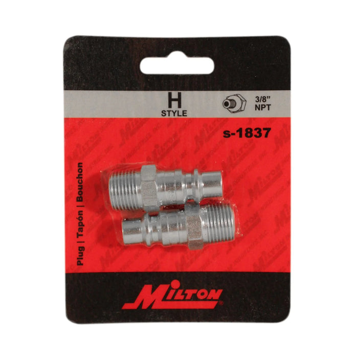 Milton 1837BK 3/8" MNPT H-Style Plug