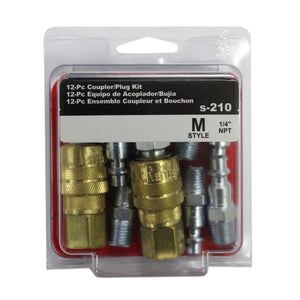 Milton  S-210 1/4" NPT M-STYLE® Coupler and Plug Kit (12-Piece)