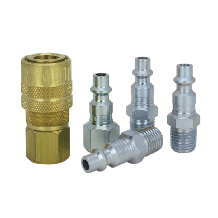 Milton S-211 Milton Air Tool Coupler and Plug Kit, M-STYLE®, 1/4" NPT (Pack of 10 Kits)