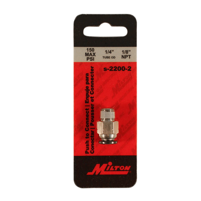 Milton  S-2200-2 1/8" MNPT 1/4" OD Push to Connect Tube Fitting (Pack of 5)