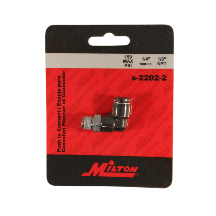 Milton   S-2202-2 1/8" MNPT 1/4" OD Push to Connect Swivel Elbow (Pack of 5)