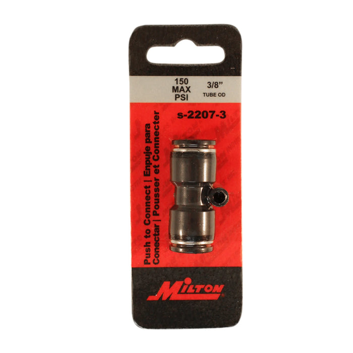 Milton S-2207-3 3/8" OD Push to Connect Straight Union (Pack of 5)