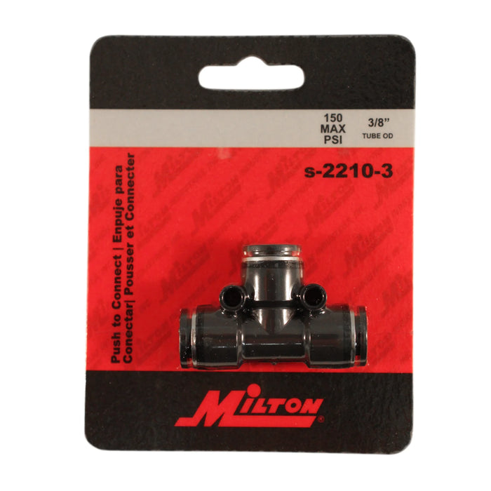 Milton  S-2210-3W 3/8" OD Push-to-Connect Tee Union (Single Retail Pack)