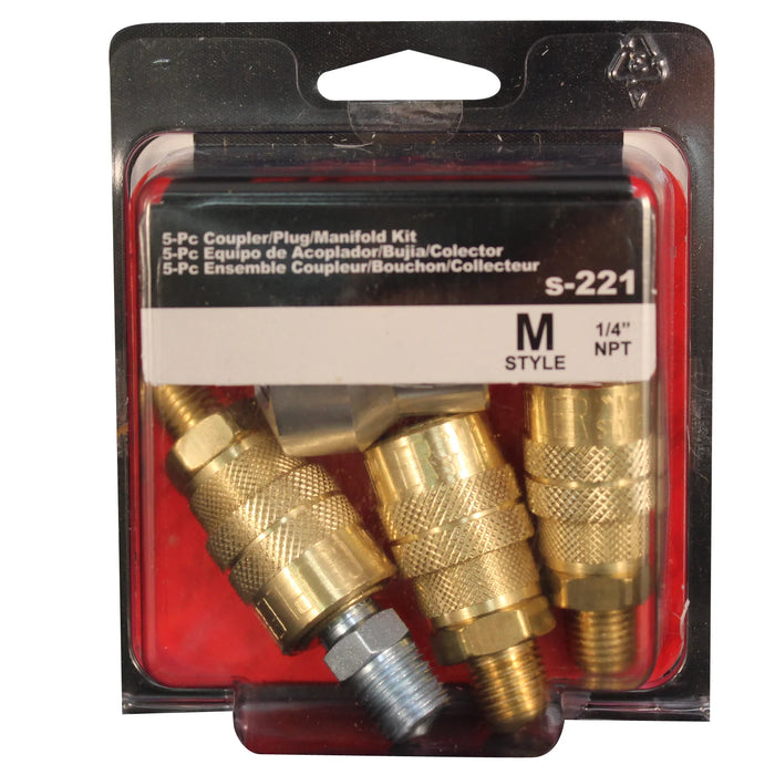 Milton  S-221 1/4" NPT M-STYLE® 3 in 1 Manifold Kit - 5 Piece