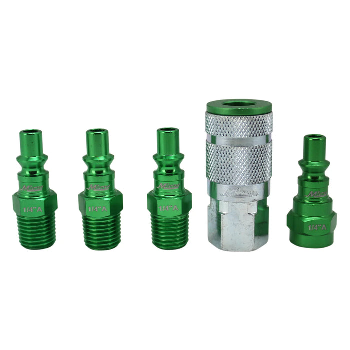 Milton  S-305AKIT COLORFIT® Coupler & Plug Kit - (A-Style, Green) - 1/4" NPT (5-Piece)