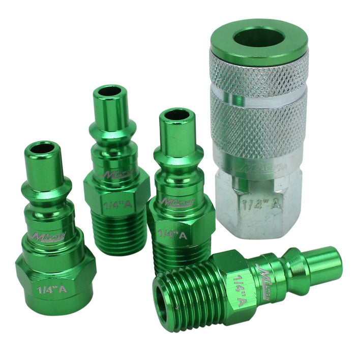 Milton  S-305AKIT COLORFIT® Coupler & Plug Kit - (A-Style, Green) - 1/4" NPT (5-Piece)