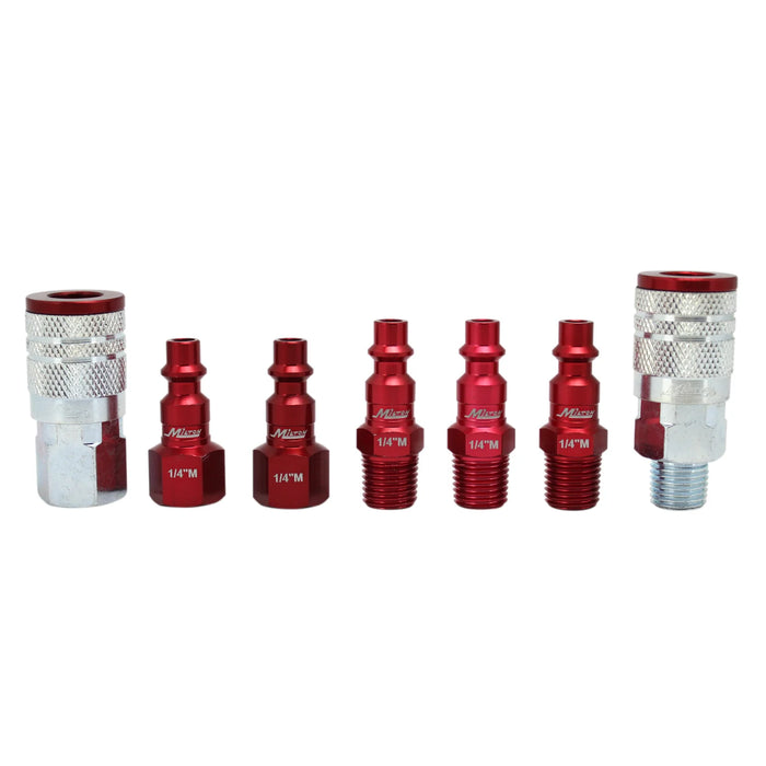 Milton  S-307MKIT COLORFIT® Coupler & Plug Kit - (M-STYLE®, Red) - 1/4" NPT (7-Piece)