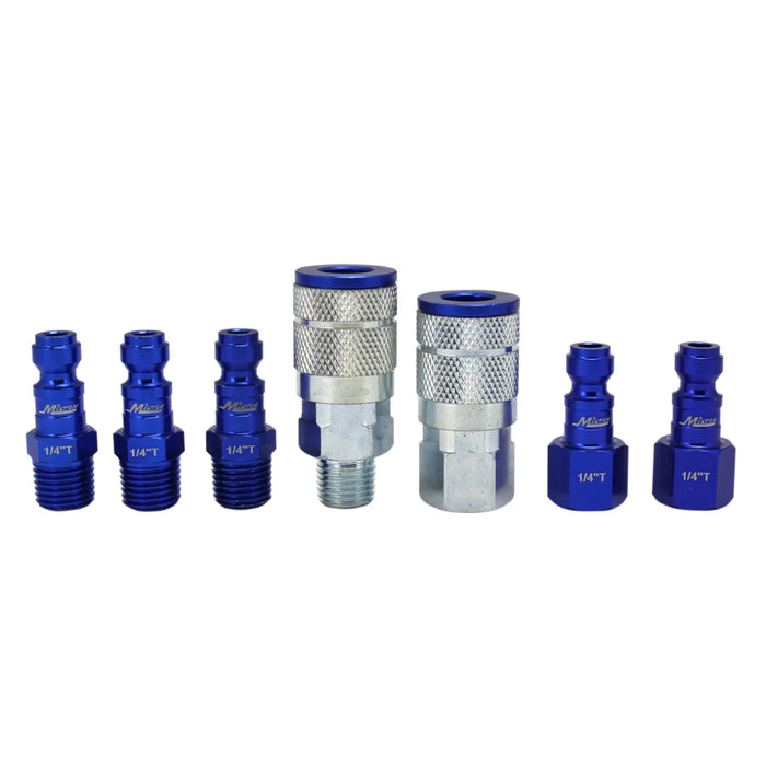 Milton  S-307TKIT COLORFIT® Coupler & Plug Kit - (T-Style, Blue) - 1/4" NPT (7-Piece)