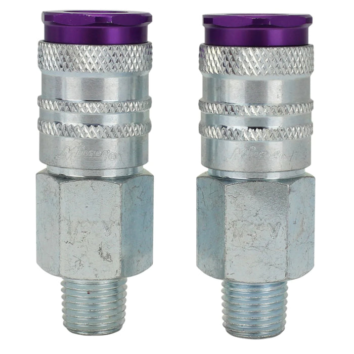 Milton  S-314VKIT COLORFIT® HIGHFLOWPRO® Coupler & Plug Kit (V-Style, Purple) - 1/4" NPT (14-Piece)