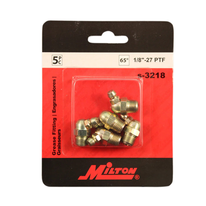 Milton  S-3218 1/8" - 27 Pipe Thread 65 Degree Grease Fitting (Pack of 10)