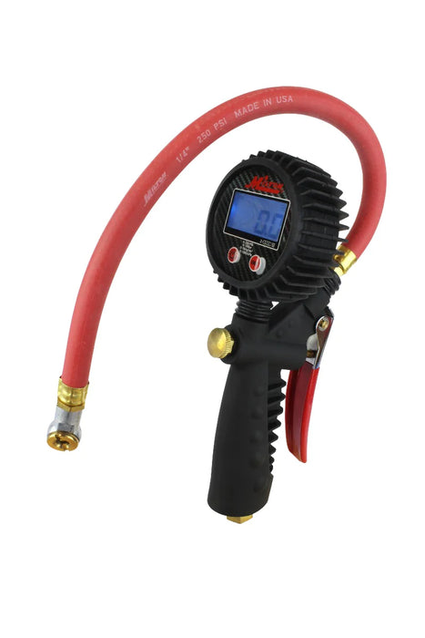 Milton S-575D Pro Digital Tire Inflator/Pressure Pistol Grip Gauge, Ball Foot Chuck, 15" Hose