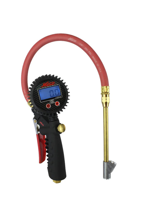 Milton  S-577D Pro Digital Tire Inflator/Pressure Pistol Grip Gauge, Straight Foot Chuck w/Lock-On Threads, 15" Hose