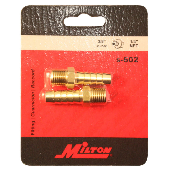 Milton s-602 1/4" MNPT 3/8" ID Hose End Fitting (Pack of 10)