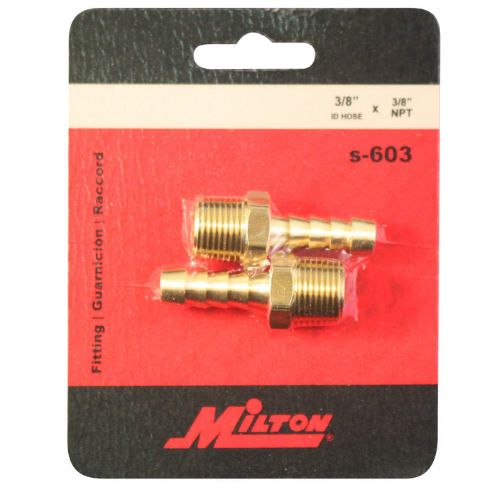 Milton s-603 3/8" MNPT 3/8" ID Hose End Fitting (Pack of 10)