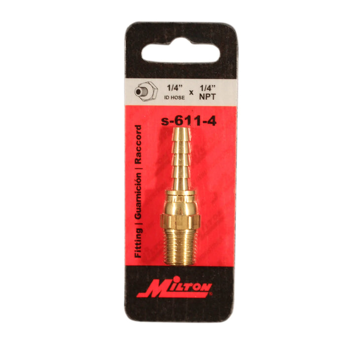 Milton s-611-4 1/4" MNPT 1/4" ID Swivel Hose End Fitting (Pack of 5)