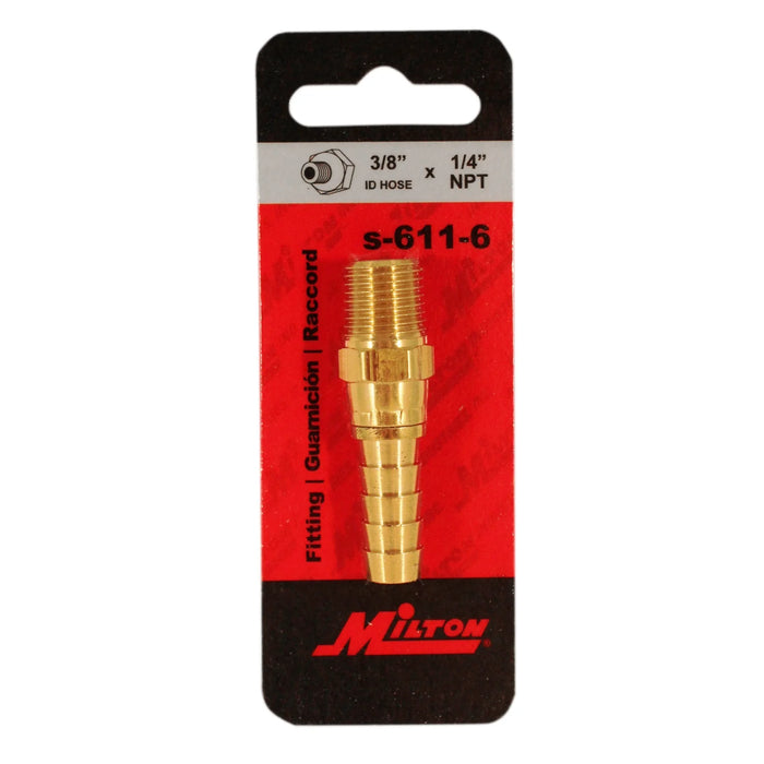 Milton s-611-6 1/4" MNPT 3/8" ID Swivel Hose End Fitting (Pack of 5)