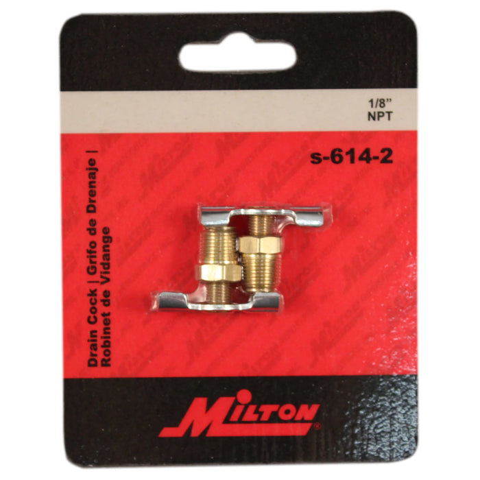 Milton s-614-2 1/8" Compressor Tank Drain Cock (Pack of 10)