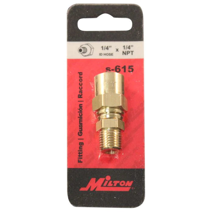 Milton 615 1/4" MNPT Reusable Hose End Fitting