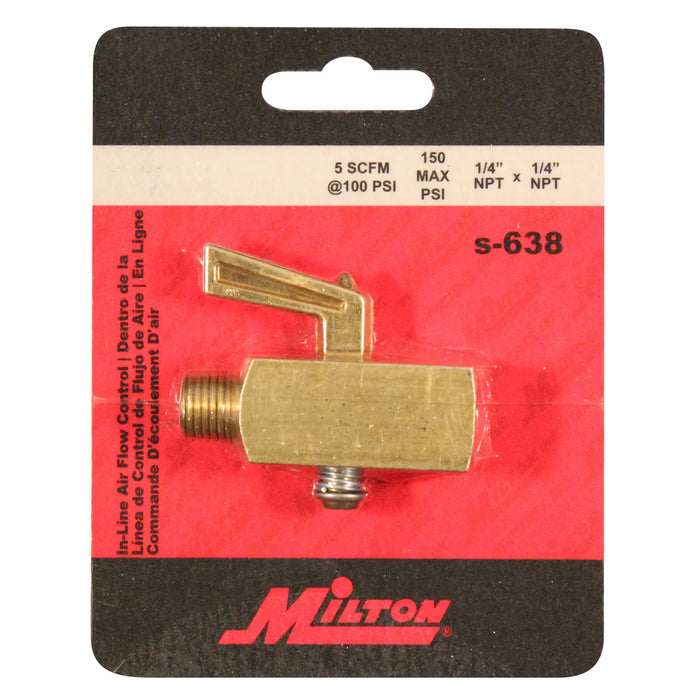 Milton s-638 1/4" NPT Flow Control Valve