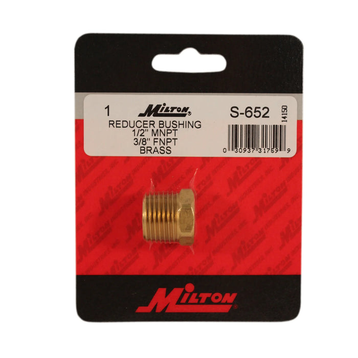 Milton s-652 1/2" MNPT x 3/8" FNPT Reducer Bushing Hose Fitting (Pack of 10)