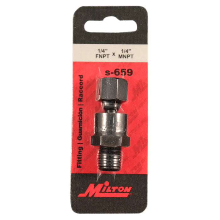 Milton s-659 1/4" NPT Full-Swivel Air Hose End Fitting (Pack of 10)