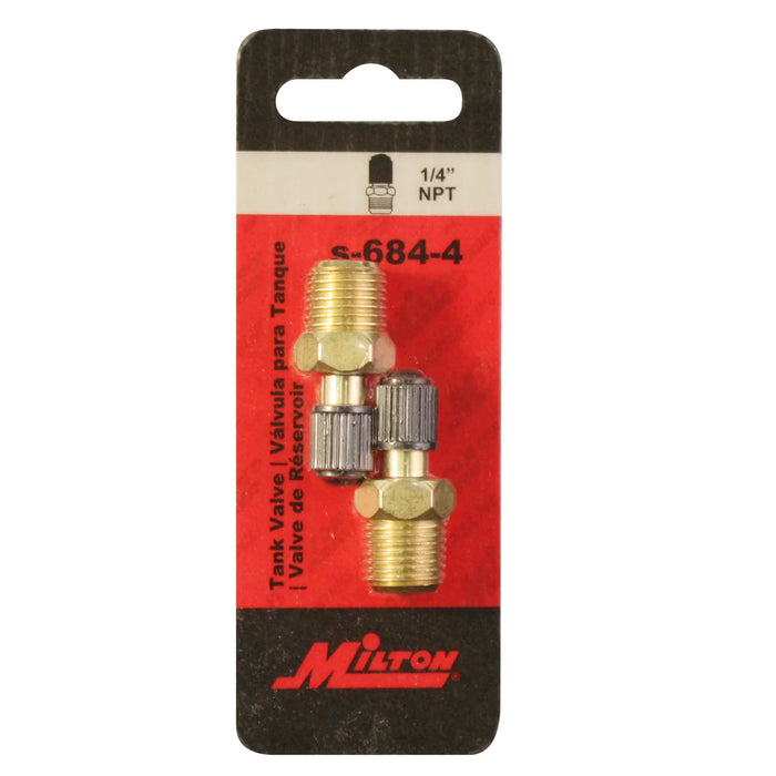 Milton s-684-4 1/4" MNPT Male Tank Valve (Pack of 10)