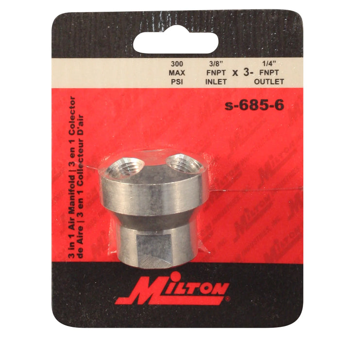 Milton s-685-6 3-in-1 3/8" FNPT Hose Manifold