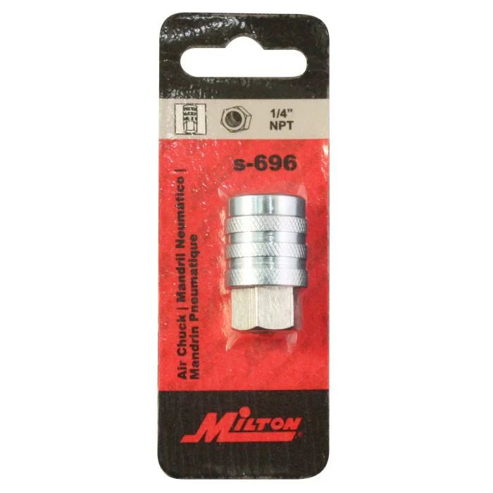 MT-RSR Air Coupler Fitting - Kwik Grip Safety Chuck - 1/4" FNPT - Closed MIL-S-696