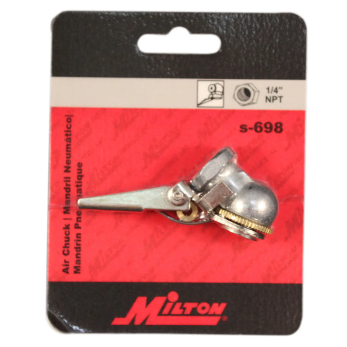 Milton s-698 1/4" FNPT Single Head Air Chuck with Grip (Pack of 10)