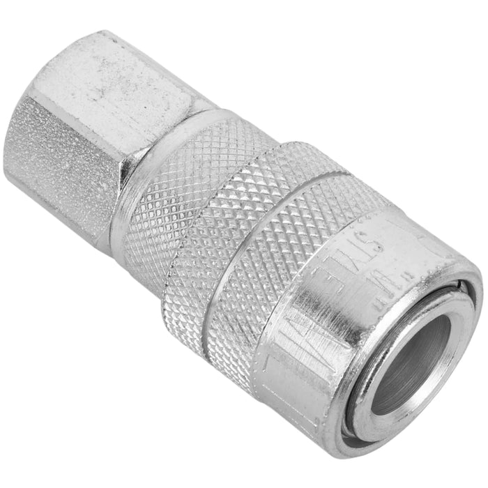 Milton 715ST 1/4" FNPT Industrial Interchange (M-STYLE®) Quick-Connect Steel Coupler (Box of 10)