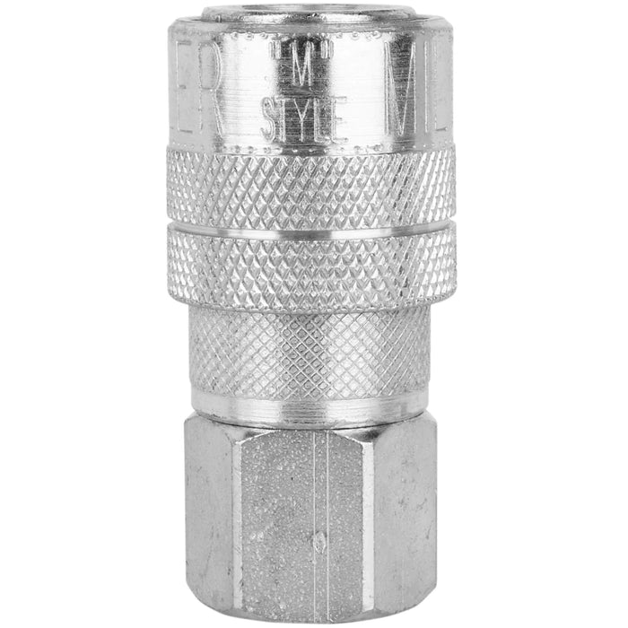 Milton 715STBK 1/4" FNPT Industrial Interchange (M-STYLE®) Quick-Connect Steel Coupler (Box of 100)