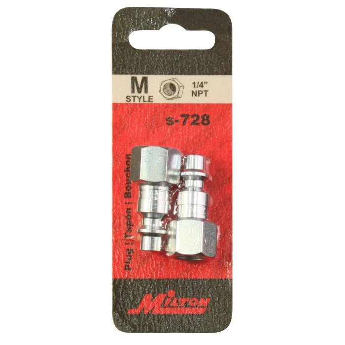 Milton 728BK 1/4" FNPT M-STYLE® Plug